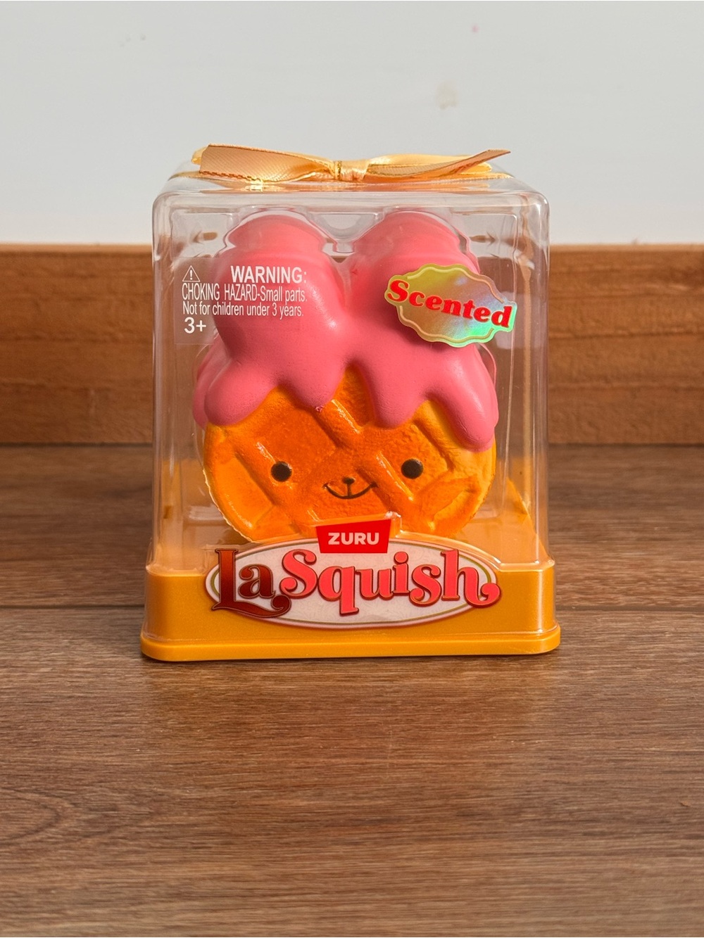 Zuru LaSquish Waffle Bun Bun Scented Kids Squishy Toy - Pink & Orange